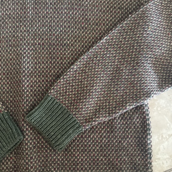 Northwest Territory 90's VTG Men Green Wool Blend Knit Crewneck Sweater Size L - Picture 2 of 5